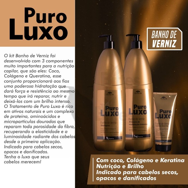 2 Kits Banho de Verniz Puro Luxo Reconstrução e Cauterização Toollon - Foto 2