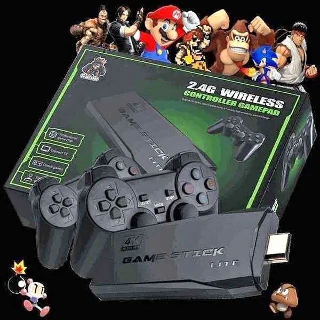 Game Stick Lite 15.000 Games Retrô + 2 Controles