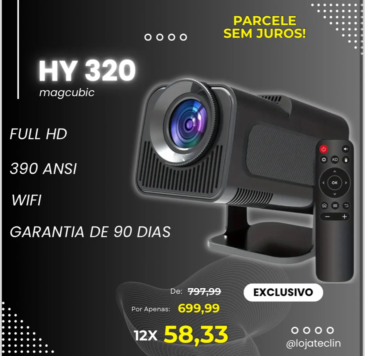 Projetor HY 320 - Full Hd da Magcubic ( ORIGINAL )