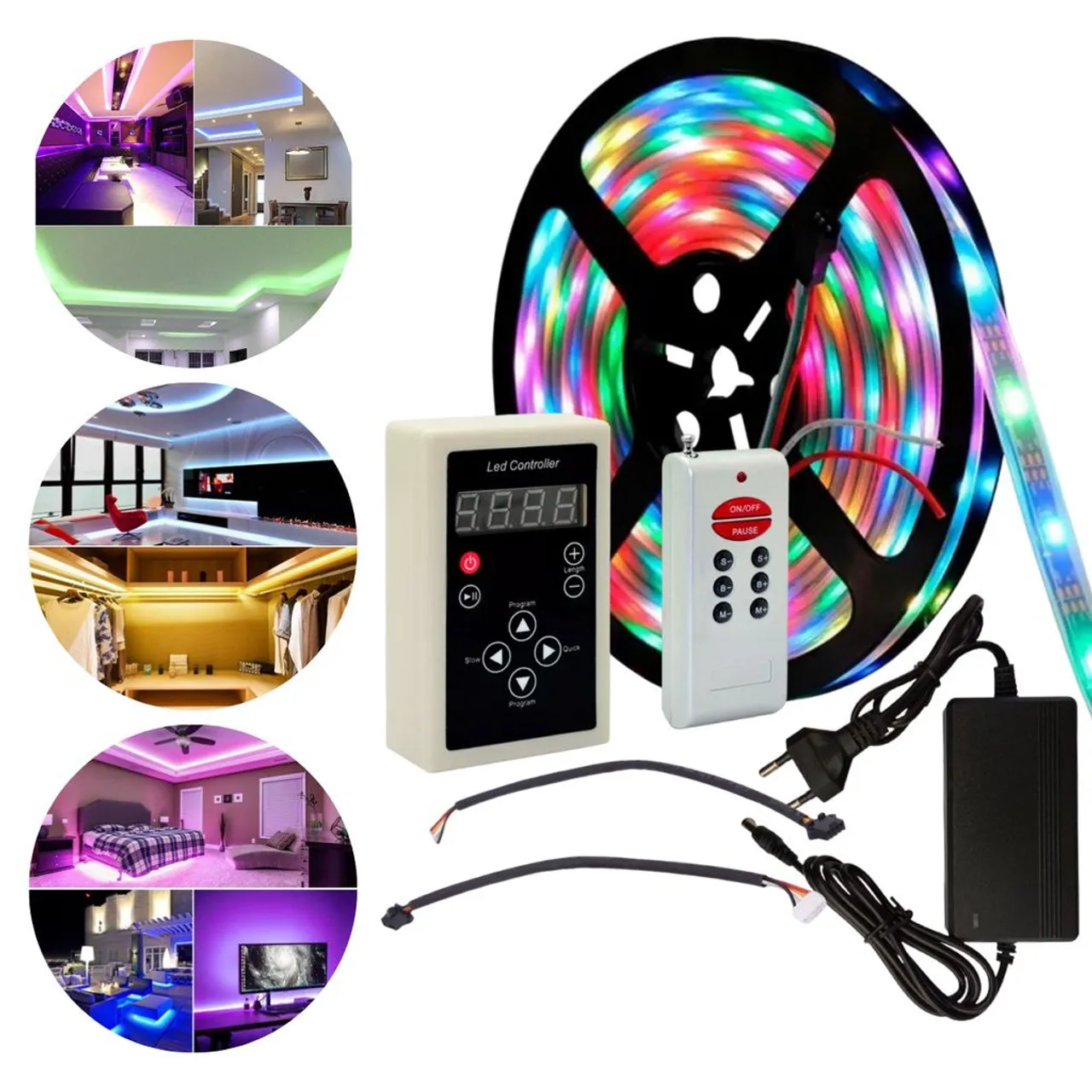 Fita led rgb colorida digital 5 metros