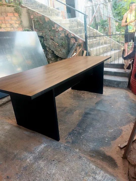 Mesa reta com suporte  - Foto 4