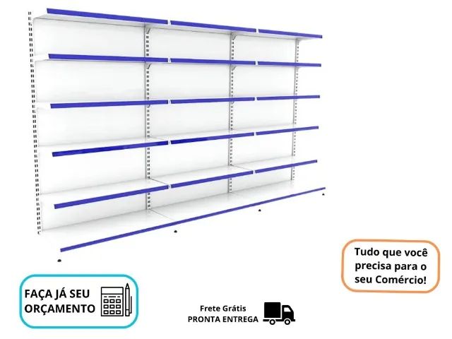 Gondola de Parede Nova 6 Bandejas 