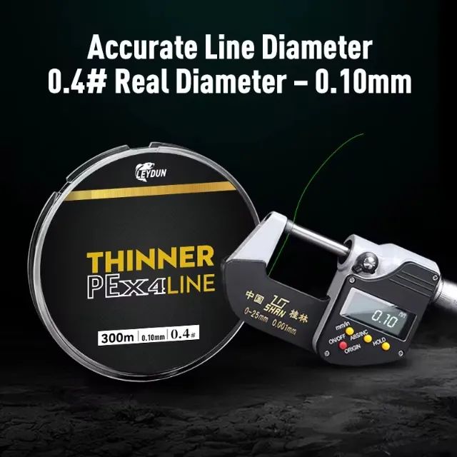 Linha de Pesca Multifilamento Micro Thinner 4X VERDE - 300 Metros - Foto 5