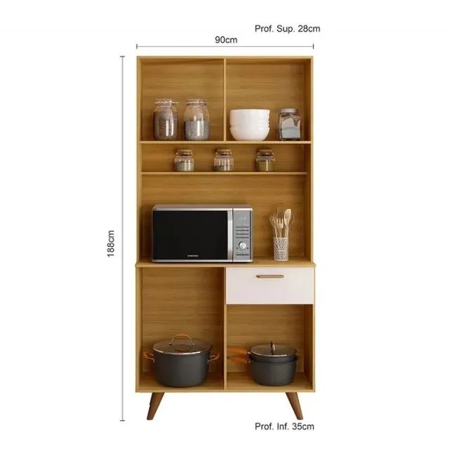 Kit Cozinha Izis  90 cm Poliman - Foto 3