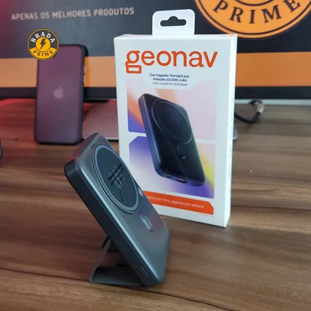 PB10MAGSG - Carregador Portátil com Suporte e Magsafe - Geonav - Loja Brada Prime - Foto 3
