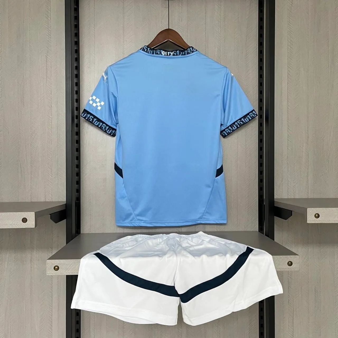 Kit Infantil/juvenil Manchester City I 24/25 2 a 13 Anos - Foto 5