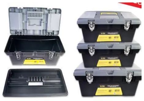 Kit Caixa de Ferramentas Reforçada com 3 peças BT-401 - Foto 3