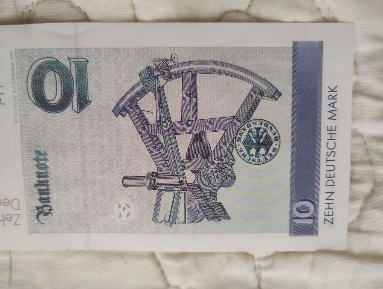 Nota de 10 marcos alemães - Carl Friedrich Gauss - Foto 3