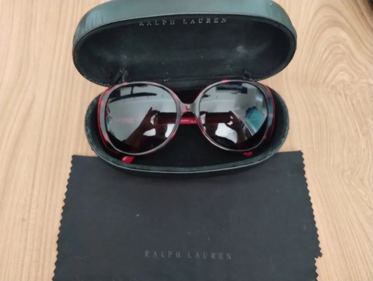 Ralph Lauren ORIGINAL - Óculos Oversize Vermelho e Tartaruga  - Foto 2