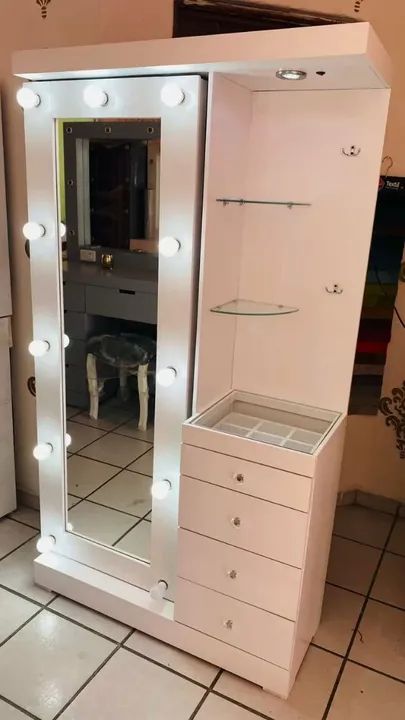 Penteadeira com Espelho e Iluminação - Branca - Foto 5