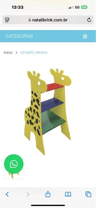 Estante modelo girafa.