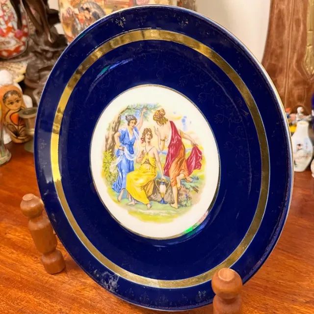 Prato decorativo de porcelana tcheca. - Foto 2