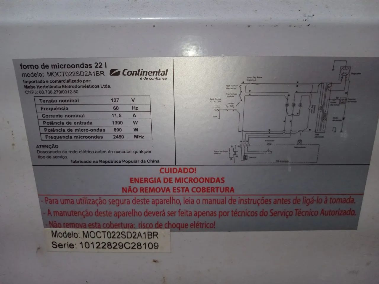 Micro-ondas Continental - 127V funcionando - Foto 4