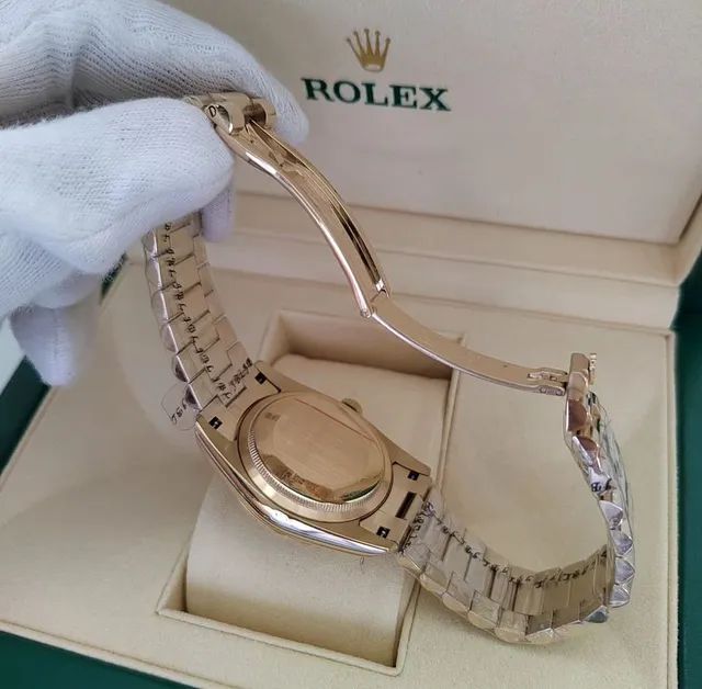 Relógio Rolex DateJust Presidente 36mm Cravejado - Foto 4
