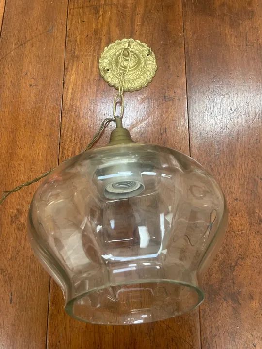 Lustre antigo de vidro - Foto 3