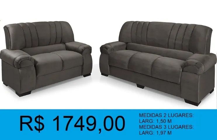 Sofa 3 e 2 lugares - Entrega GRATIS - Compre hoje e receba amanhã - Foto 2