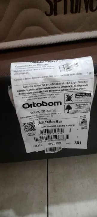 Cama box solteirão/ Colchão Ortobom  - Foto 2