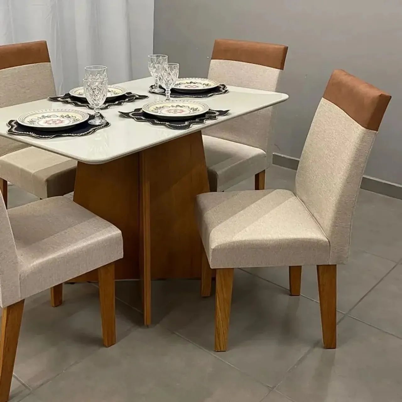 Kit com duas cadeiras Turim tecido linho /ENTREGA HOJE !!!  - Foto 2