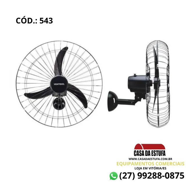 Ventilador Oscilatorio 60 cm Industrial Parede 200W - Venstisol - Bivolt