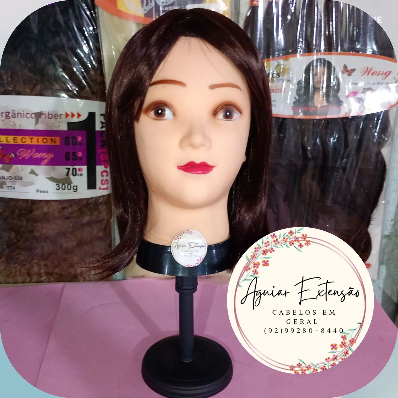 Peruca de cabelo Chanel 