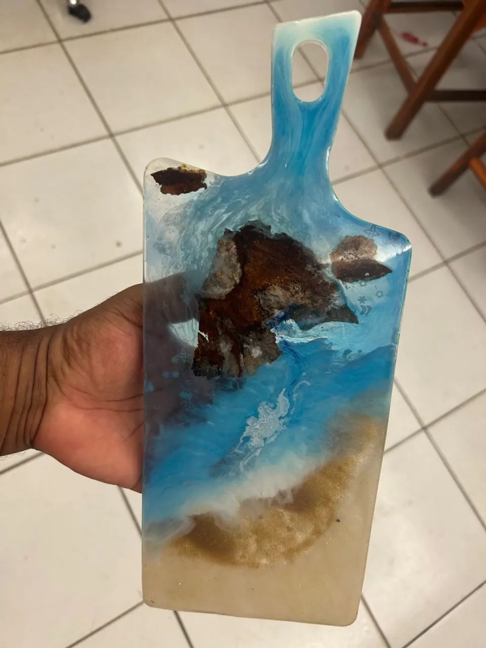 Tábua de Carne Personalizada em Porcelanato Liquido