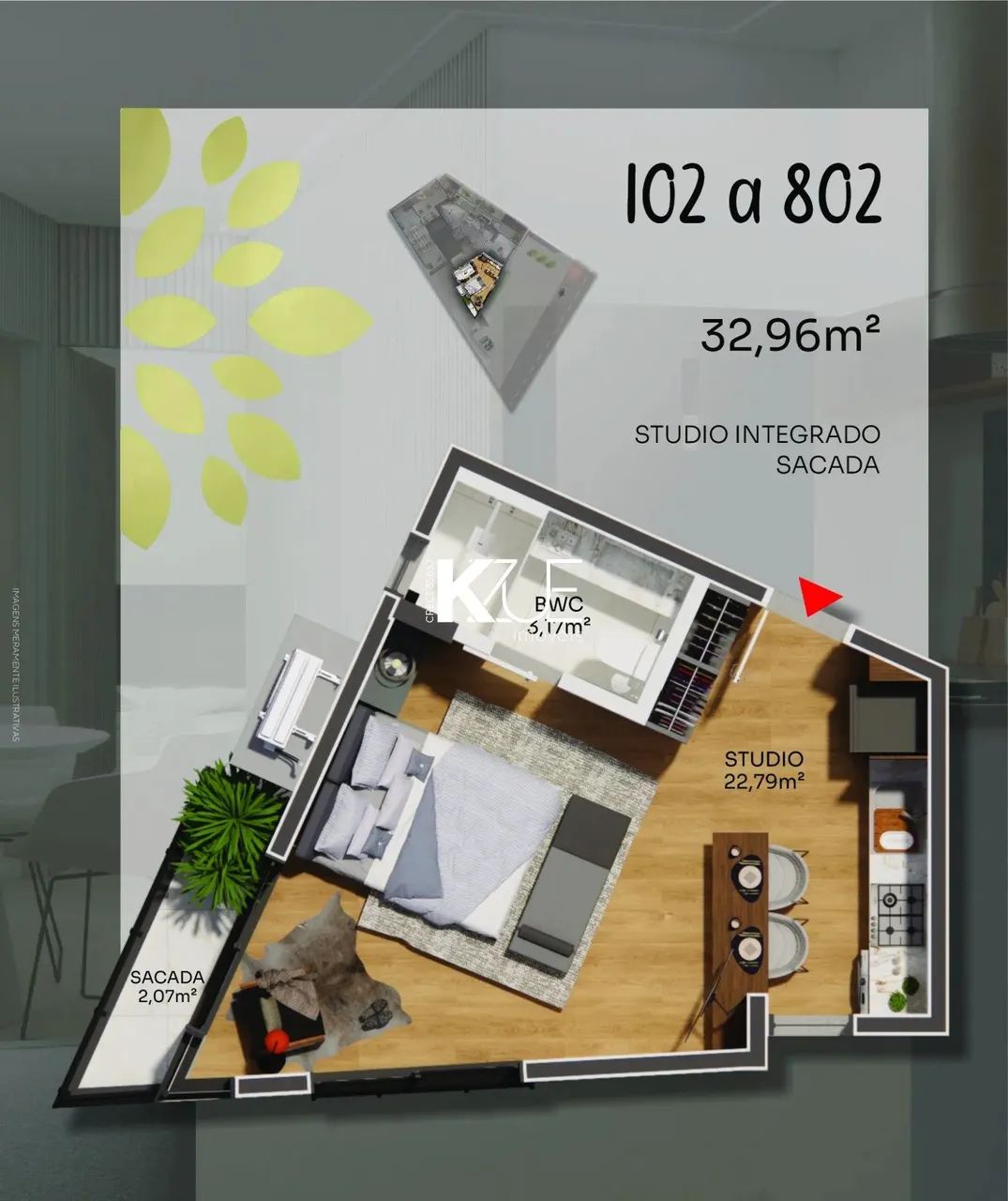 Studios na planta muito bem localizado no bairo de Coqueiros! - Foto 3