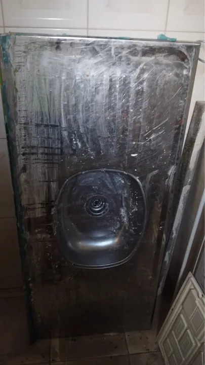 Pia de cozinha em aço inox nova