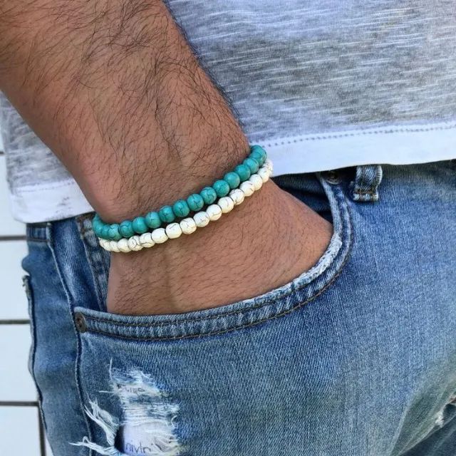 Kit de Pulseiras de Miçanga Masculina - Foto 2