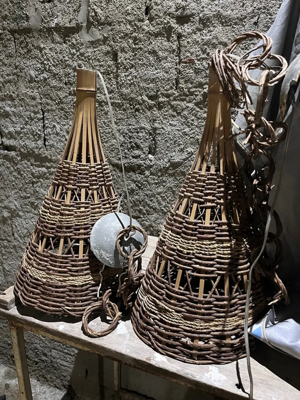 Luminárias Rústicas Artesanais em Vime