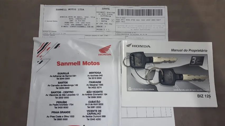 Biz 125 2023 Flex 590km Única Dona R$16.900,00 Novíssima Nota Fiscal Manual Chave Reserva - Foto 3