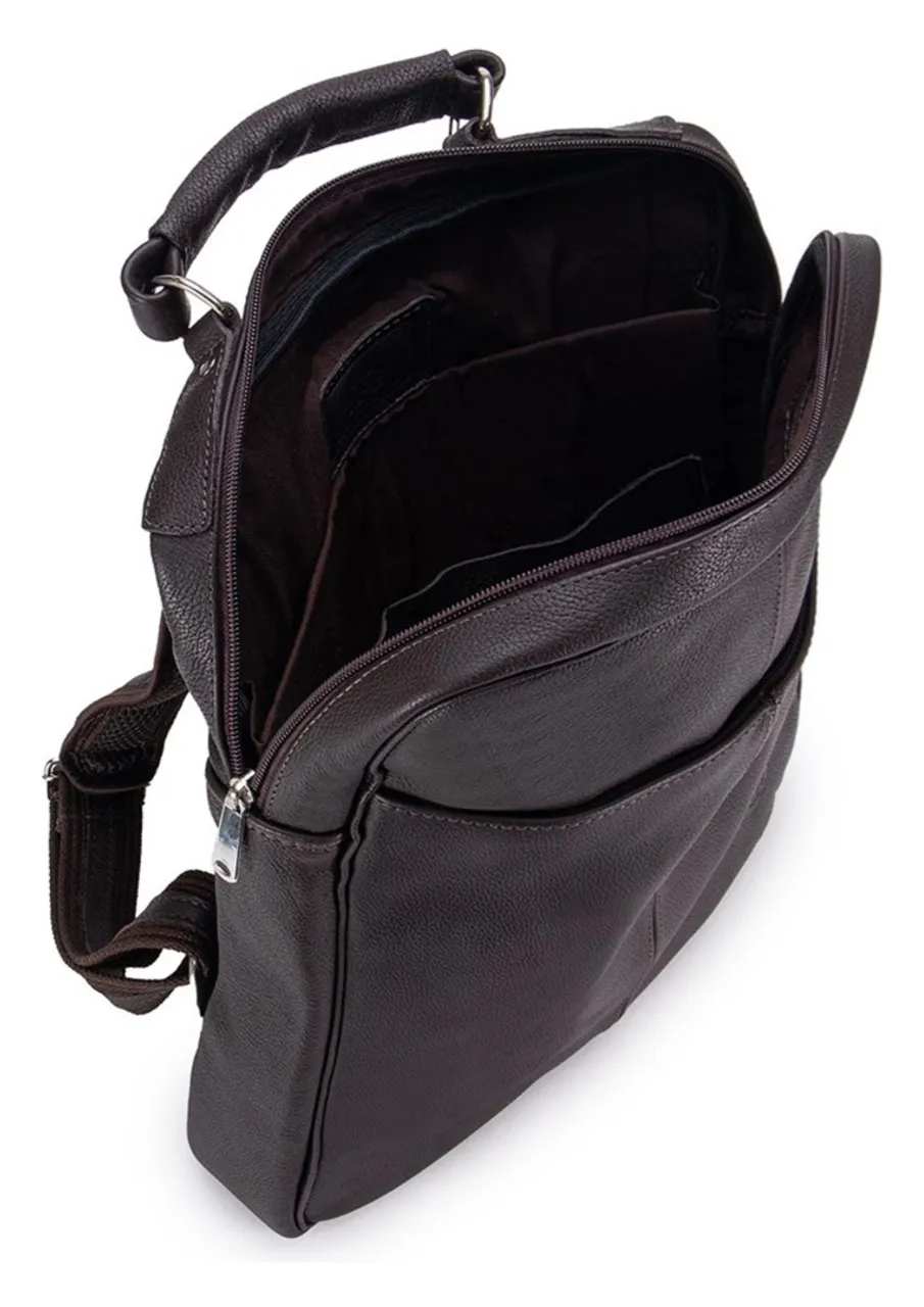 Mochila JFE Couro Marrom Original Nova 