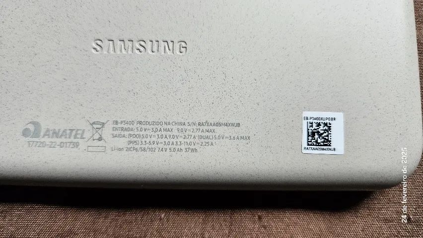 Bateria Carregador Portátil 2x USB-C, 10000mAh, Super Rápida 25W Bege C/Defeito! - Foto 3