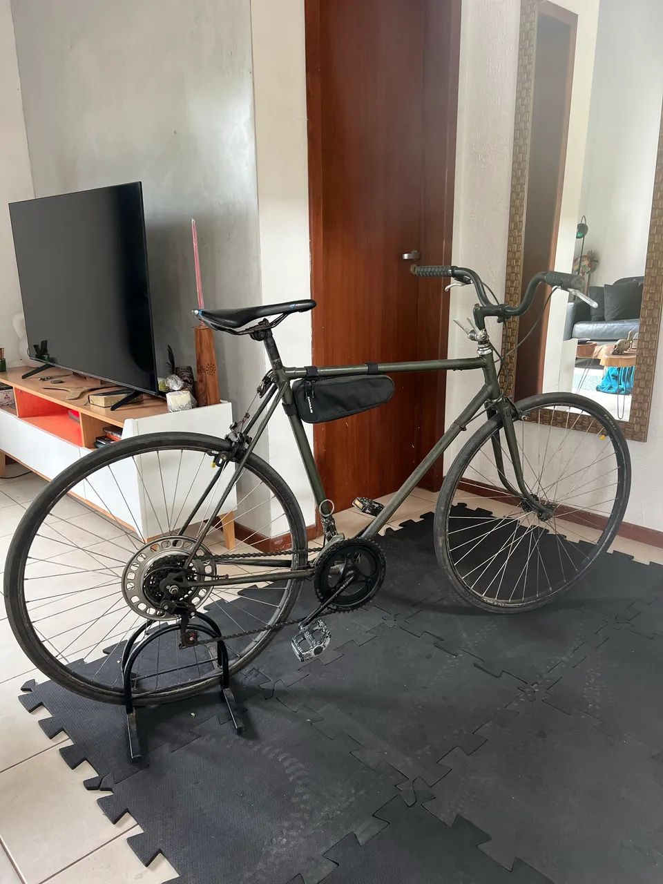 Bicicleta Monarch 10 Verde Militar Reformada - Clássica e Rara! - Foto 3