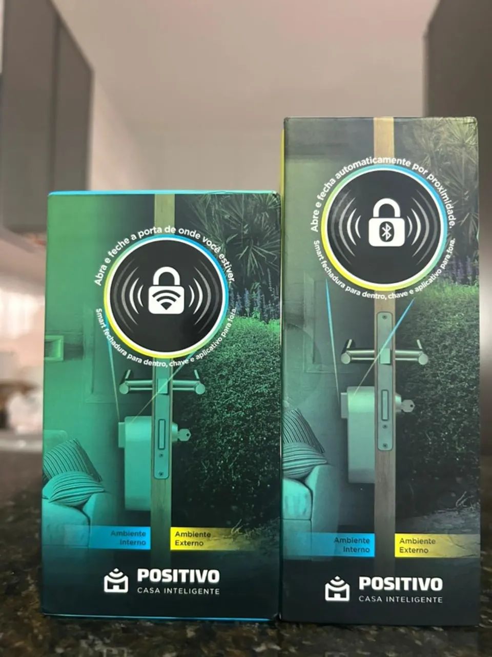 2 Kit Smart Fechadura Wi-fi Positivo Casa Inteligente, Conexão Prata  - Foto 3