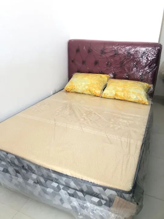 Cama Box Casal (CABICEIRA NÃO INCLUSA)