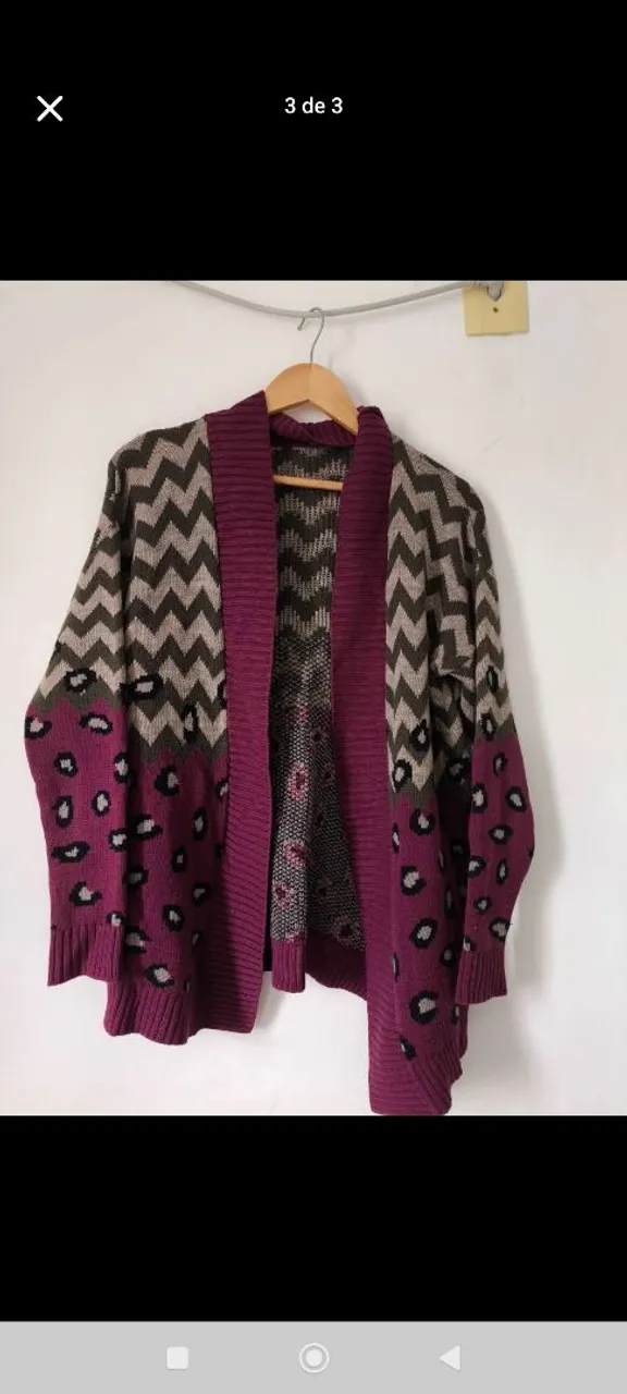 Cardigan Feminino Tricolor