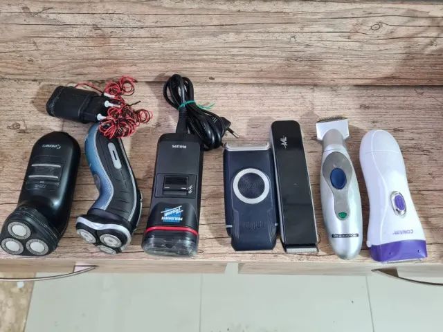 lote maquininha de cortar cabelo e barbeadores  ( usado) - Foto 5