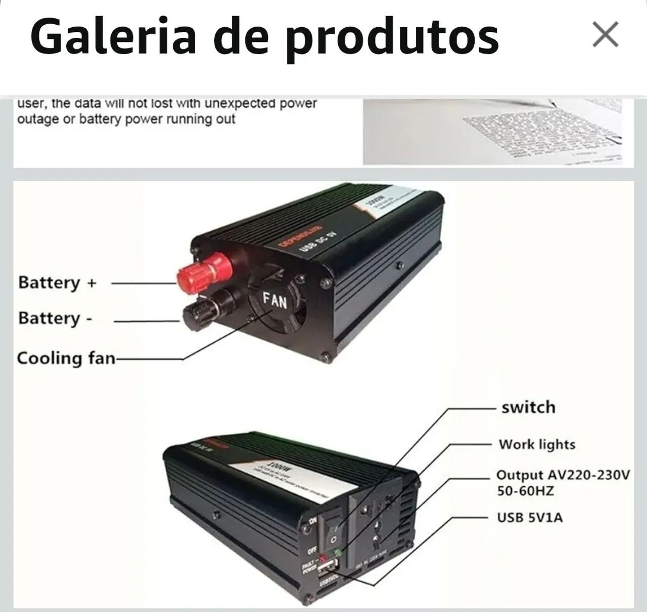 Kit Energia Solar Portátil Completo: Painel, Inversor e Controlador - Foto 4