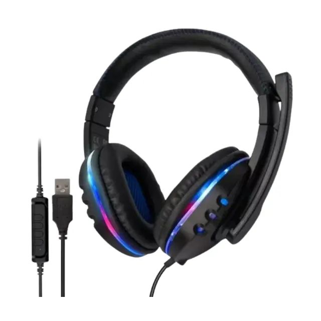 Fone De Ouvido Headset Gamer Led Rgb USB Para Pc e Notebook