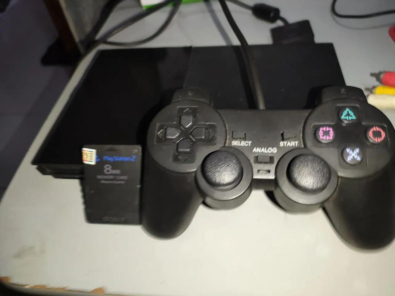 Playstation 2 Slim com controle e memory card