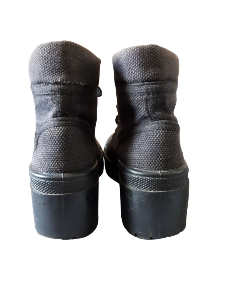 Bota/Coturno Preto em Lona Importado - Foto 3