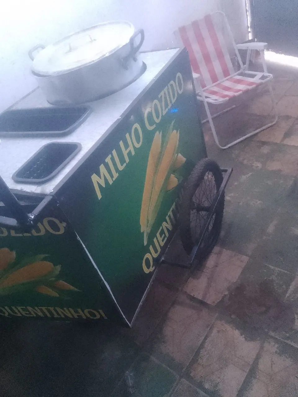Carrinho de milho cozido - Ótimo para seu negócio!