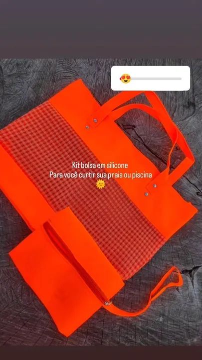 Kit Bolsa de Silicone para Praia ou Piscina