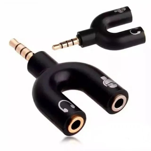 Adaptador Y P2 P3 Splitte Fone E Microfone Headset