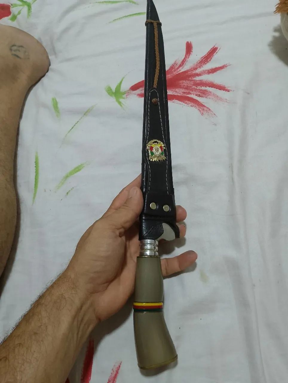 Faca gaucha  artesanal com bainha - Foto 2