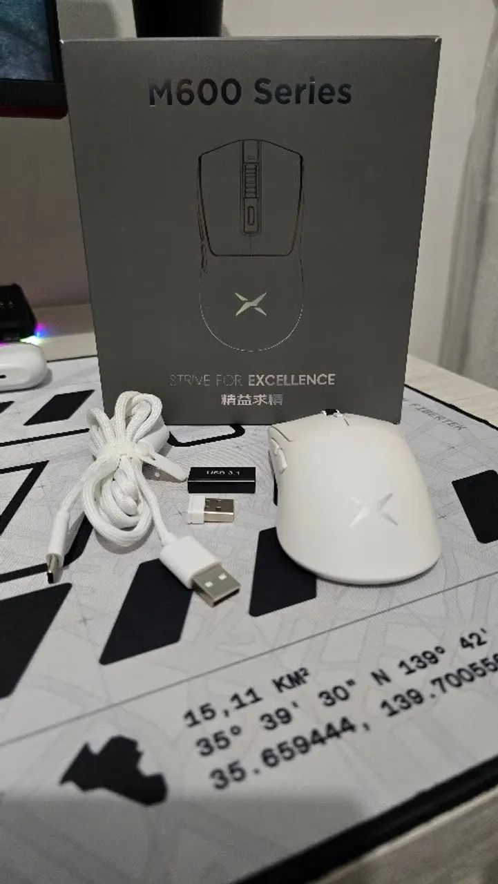 Mouse M600 PRO Delux branco - Foto 3