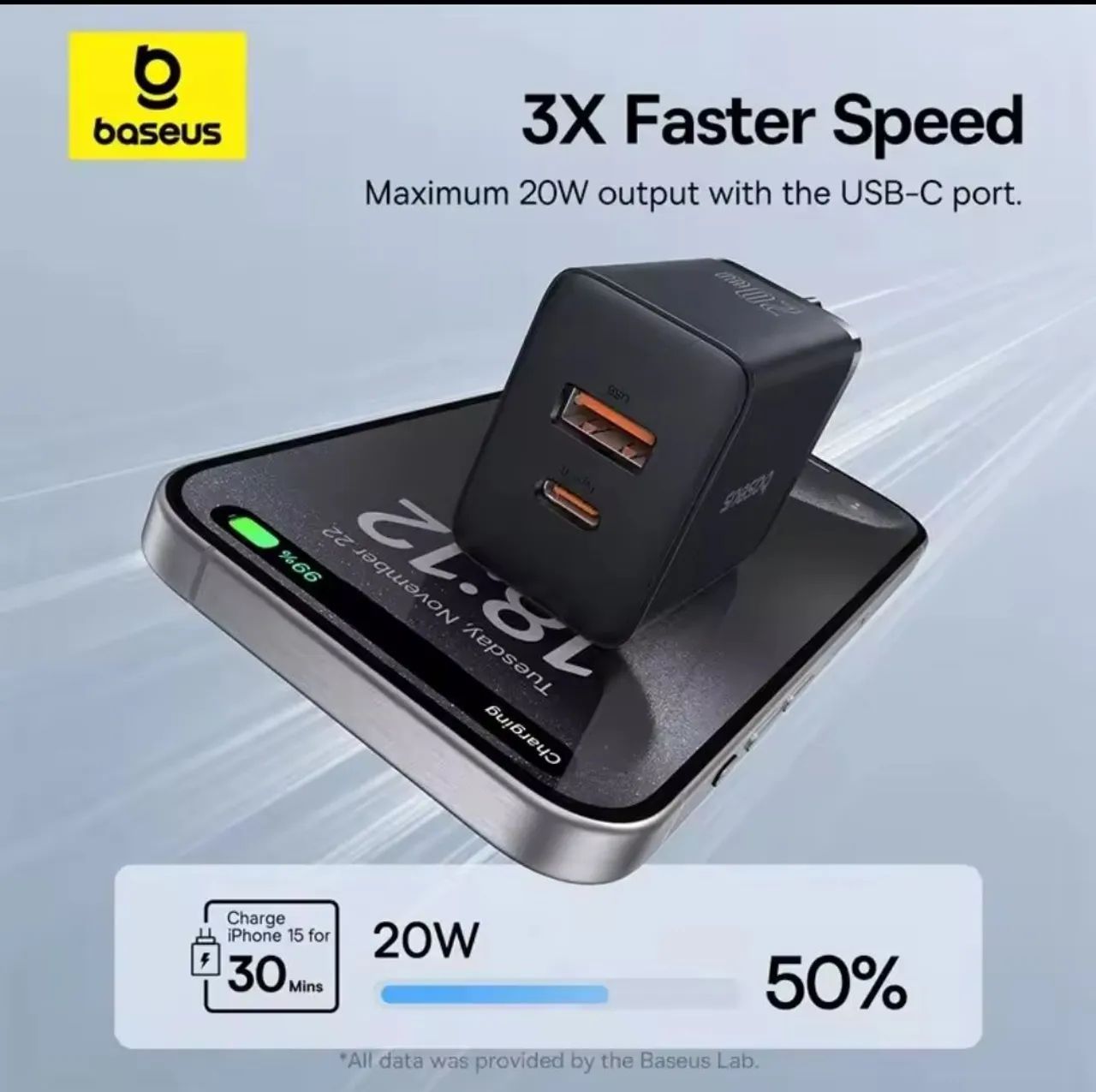 Carregador Baseus Cube 20W Fast Charging - Foto 3