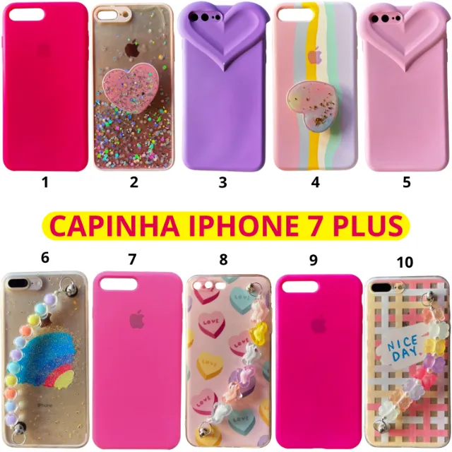 Capa Capinha Silicone Case Para Iphone 7 Pluis 10 Modelos Diferentes