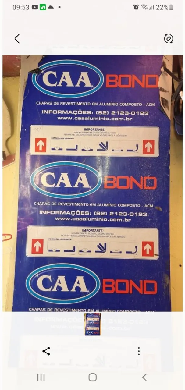 Chapas de Revestimento em Alumínio Composto CAA Bond