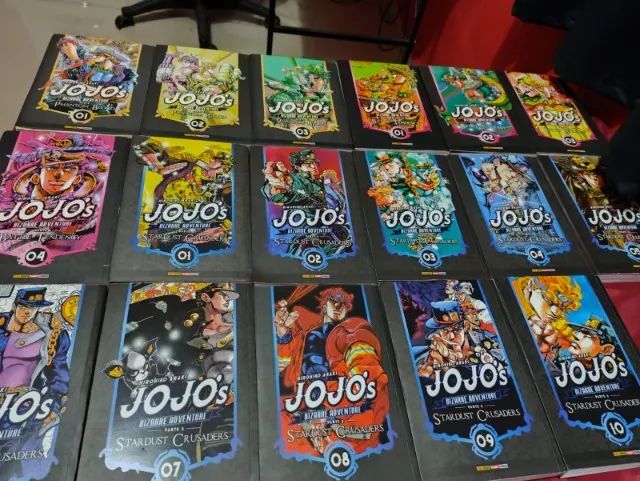Mangás do JoJo's Bizarre Adventure, Partes 1, 2 e 3 Completos, (Total de 17 Mangás)
